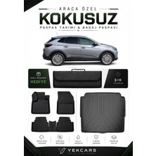 Yek Cars Opel Grandland x 2018 Model Aracınıza Özel 4d Karbonlu Kauçuk Paspas Takımı ve Alt Bagaj Havuzu