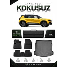 Yek Cars Jeep Avanger 2024 Model Aracınıza Özel 4d Karbonlu Kauçuk Paspas Takımı ve Üst Bagaj Havuzu