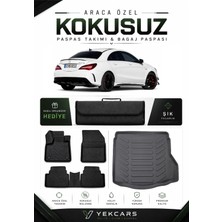 Yek Cars Mercedes Cla 2014 Model Aracınıza Özel 4d Karbonlu Kauçuk Paspas Takımı ve Bagaj Havuzu