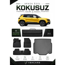Yek Cars Jeep Avanger 2024 Model Aracınıza Özel 4d Karbonlu Kauçuk Paspas Takımı ve Alt Bagaj Havuzu