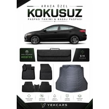 Yek Cars Hyundai Elantra 2015 Model Aracınıza Özel 4d Karbonlu Kauçuk Paspas Takımı ve Bagaj Havuzu