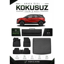 Yek Cars Opel Crossland 2019 Model Aracınıza Özel 4d Karbonlu Kauçuk Paspas Takımı ve Alt Bagaj Havuzu