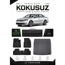 Yek Cars Volkswagen Passat B7 2013 Model Aracınıza Özel 4d Karbonlu Kauçuk Paspas Takımı ve Bagaj Havuzu