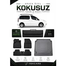 Yek Cars Peugeot Partner 2008 Model Aracınıza Özel 4d Karbonlu Kauçuk Paspas Takımı ve Bagaj Havuzu