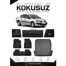 Yek Cars Renault Megane 2 Sedan 2002 Model Aracınıza Özel 4d Kauçuk Paspas Takımı ve Bagaj Havuzu