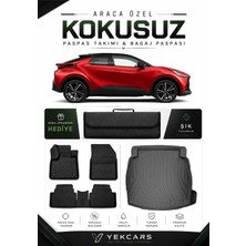 Yek Cars Toyota C-Hr 2023 Model Aracınıza Özel 4d Kauçuk Paspas Takımı ve Ses Sistemli Bagaj Havuzu
