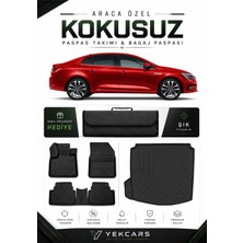 Yek Cars Renault Megane 4 2020 Model Aracınıza Özel 4d  Kauçuk Paspas Takımı ve Sol Cepli Bagaj Havuzu