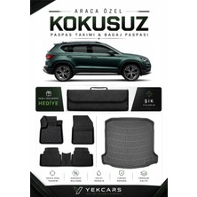Yek Cars Seat Ateca 2023 Model Aracınıza Özel 4d Karbonlu Kauçuk Paspas Takımı ve Bagaj Havuzu