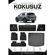 Yek Cars Ssangyong Torres Benzinli 2023 Model Aracınıza Özel 4d Karbonlu Kauçuk Paspas Takımı ve Bagaj Havuzu