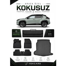 Yek Cars Toyota Yaris Cross 2024 Model Aracınıza Özel 4d Karbonlu Kauçuk Paspas Takımı ve Alt Bagaj Havuzu
