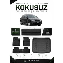 Yek Cars Skoda Fabia 2005 Model Aracınıza Özel 4d Karbonlu Kauçuk Paspas Takımı ve Bagaj Havuzu