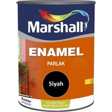 Marshall Enamel Solvent Bazlı Ahşap-metal Boyası Parlak Siyah 0,75lt