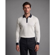 Alyn Wear Erkek Yakası Fermuarlı Gömlek Yaka Triko