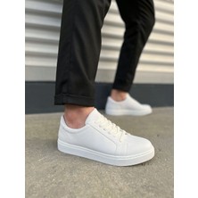 bebekokusu JY165 Elite Bağcıklı Cilt Erkek Günlük Sneaker Ayakkabı Cbt - Beyaz