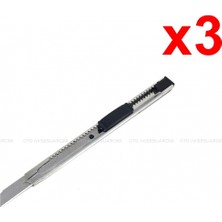 Karahanbey Metal Dar Maket Bıçağı Ince Falçata 9mm 3 Adet