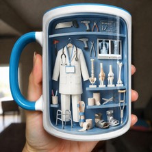 Aion Casa Aıon Casa Kişiye Özel Ortopedi Doktoru Kupa Bardak 325 ml Mavi Tasarım