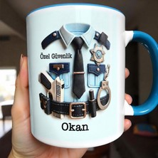 Aion Casa Aıon Casa Kişiye Özel Özel Güvenlik Kupa Bardak 325 ml Mavi Kulplu