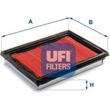 Ufi Ufı 30.001.00 Hava Filtresi Civic 1.4 1996 2000 Primera 1.6 Vanetta LD23 1996 2000 FN3505