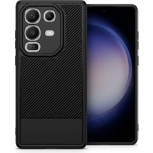 Anka Cep Cep Telefonu Aksesuarları Infinix Not 50 Kılıf Karbon Fiber Görünümlü ve Kamera Korumalı Silikon Kapak