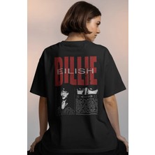 Sevbano Billie Eilish Şarkıcı Baskılı Unisex Oversize Premium Tişört