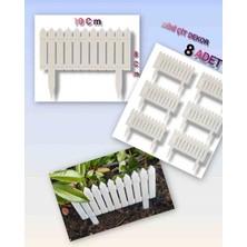 Salıncak Küçük Bahçe Çiti 8 Adet Teraryum , Saksı Kenarı Dekoratif Süsleme Çiti 10X8 cm
