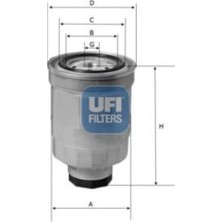 UFI 24.446.01 Filtre Mazot Nissan Navara 0813 2.5 DCI Pathfinder 0613 2.5 DCI R50 16403JR00B
