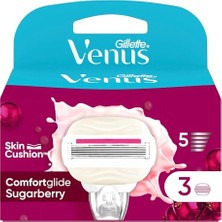 Esranın Dünyası Gillette Venus Comfortglide Sugarberry Kokulu Miami Kadın 3'lü Yedek Bıçak