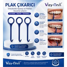 Vizy - Onn Ortodontik Şeffaf Plak Sökme Aparatı 3 Adet Mavi Renk