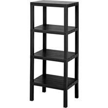 Esranın Dünyası Deconox 4 Katlı Köşe Rafı | Banyo, Mutfak ve Kiler Için Yer Tasarruflu Organizer | Çok Amaçlı Plastik Raf | 4 Farklı Renk Seçeneği (38X29X100CM) (Siyah)