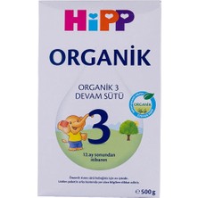 Hipp Organik 3 Devam Sütü, 500GR
