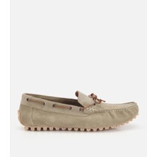 Hotiç 02AYH322750A800 ERKEK Deri Haki Bağcık Detaylı Günlük Loafer