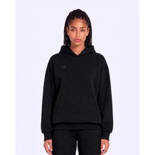 Kappa Inova Tur Kadın Siyah Oversize Hoodie