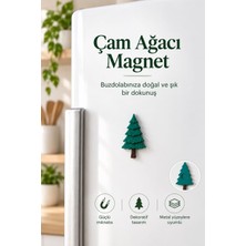 Zifiri Arts Çam Ağacı Figürlü Buzdolabı Magneti Dekoratif Güçlü Mıknatıslı Dolap Süsü