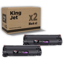 Kingjet Hp Uyumlu CE278A Standart Kapasiteli (2'li Paket) Çipli Muadil Toner | Laserjet Pro P1566