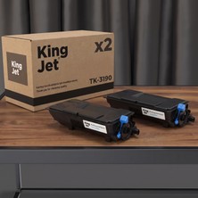 Kingjet Kyocera Uyumlu TK-3190 Standart Kapasiteli (2'li Paket) Çipli Muadil Toner | Ecosys M3860IDNF