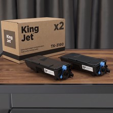 Kingjet Kyocera Uyumlu TK-3160 Standart Kapasiteli (2'li Paket) Çipli Muadil Toner | Ecosys M3145DN