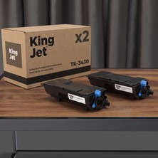Kingjet Kyocera Uyumlu TK-3430 Standart Kapasiteli (2'li Paket) Çipli Muadil Toner