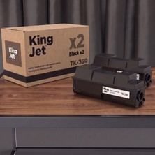 Kingjet Kyocera Uyumlu TK-350 Standart Kapasiteli (2'li Paket) Çipli Muadil Toner | FS-3640MFP