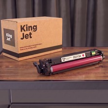 Kingjet Hp Uyumlu CE313A Kırmızı Standart Kapasiteli (Tekli) Çipli Muadil Toner | M175A