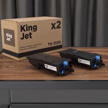 Kingjet Kyocera Uyumlu TK-3130 Standart Kapasiteli (2'li Paket) Çipli Muadil Toner | Ecosys M3560IDN