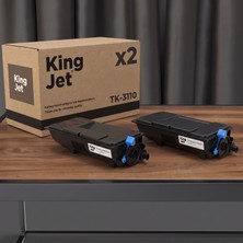 Kingjet Kyocera Uyumlu TK-3110 Standart Kapasiteli (2'li Paket) Çipli Muadil Toner