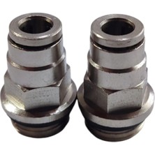 Brotech 1/4 - 6 mm Düz Metal Hava Jakı - Pnomatik Jak - Hortum Jakı - 2'li Set
