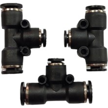 Brotech 6-6-4mm Tee Redüksiyon - Pnömatik Redüksiyon 3'lü Set