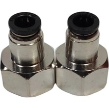 Brotech 1/2 - 8mm Dişi Hava Jakı - Düz Hortum Bağlantısı - Pnömatik Jak - 2'li Set