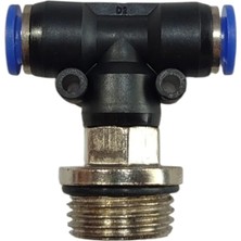Emc 1/2 - 8mm Obt Jak - Orta Bacak Tee Bağlantı - Pnömatik Jak - Hava Jakı
