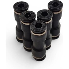 Brotech 4mm Düz Hava Jakı - Dişsiz Hortum Ekleme Rakoru (5'li Ekonomik Set)