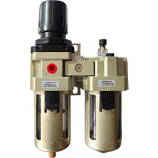 Firetech 1/2 Ikili Şartlandırıcı Seti - Filtre Regülatör Yağlayıcı - EC4010-04 - Pnömatik Hava Şartlandırıcısı Kare Tip 0.5-8.5 Bar