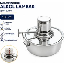Labolist Alkol Lambası 150 ml - Paslanmaz Çelik - Spirit Burner