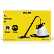 Karcher Kärcher Sc 2 Deluxe Buharlı Temizleyici | LED Göstergeli 1500 W | 3.2 Bar Buhar Basıncı | Kimyasalsız Temizlik