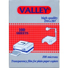 Valley Asetat Kağıdı 100 Adet Yüksek Kalite 210X297